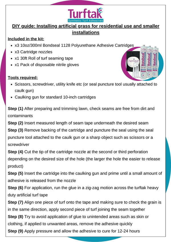 Turftak Artificial Turf Install Kit